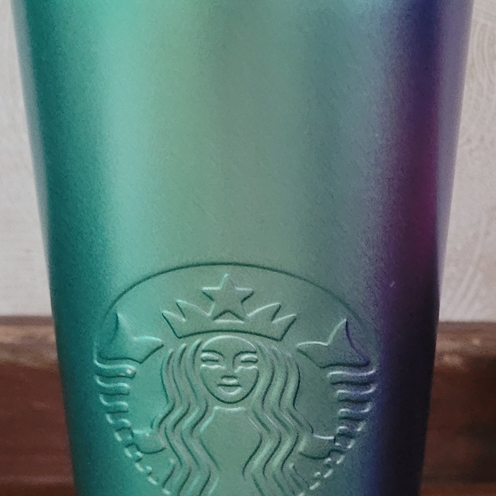 Starbucks Iridescent Green and Purple Tumbler Collectors Gift
